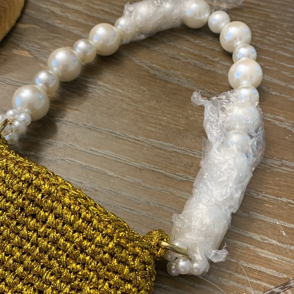 SURYO Pearl strap purse new never used lenoush metallic - Picture 4 of 5